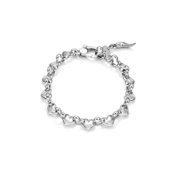 Giovanni Raspini bracciale catena cuori Argento Best