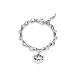 Giovanni Raspini bracciale i love mamma Argento Outlet