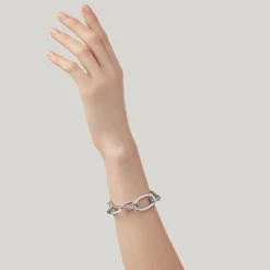Giovanni Raspini bracciale maglia ovale bold Argento Discount